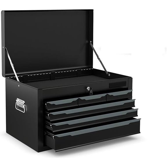 Goplus 24” 6-Drawers Steel Toolbox with Lock