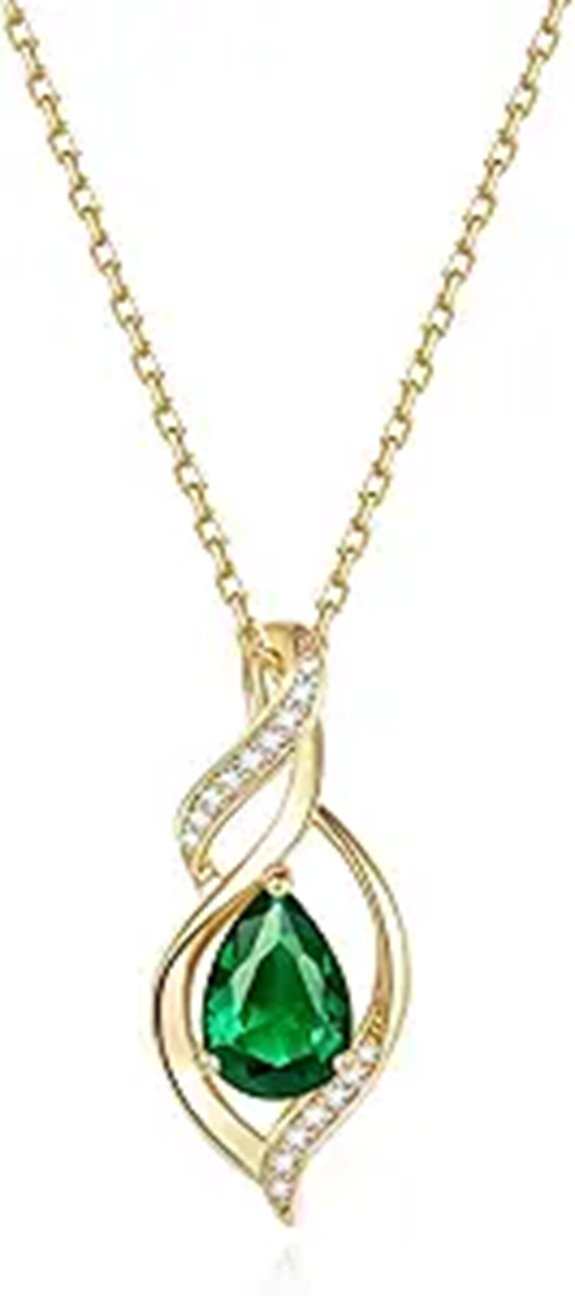 FANCIME Birthstone Necklace for Women Sterling Silver