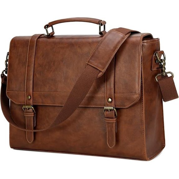 IGOLUMON Leather Messenger Bag for Men