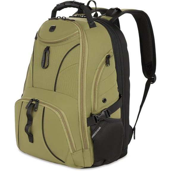 SwissGear 1900 Scansmart TSA 17 Laptop Backpack Olive Branch 19-Inch