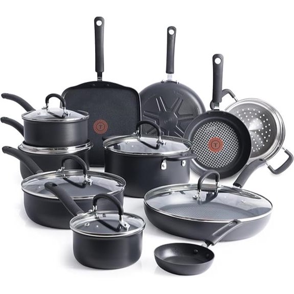 T-Fal 17-Piece Hard Anodized Nonstick Cookware Set