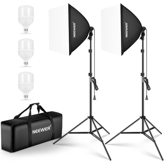 NEEWER 3-Pack 700W Softbox Lighting Kit with Bulbs