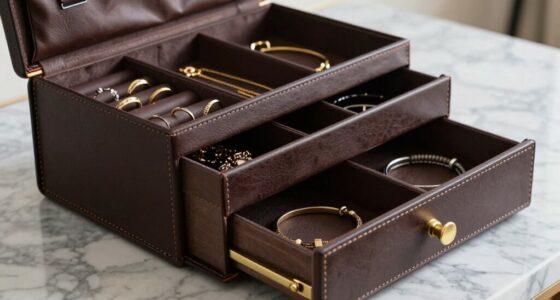 top leather jewelry storage