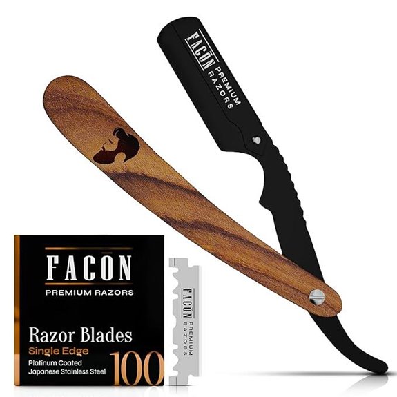 Facón Men's Straight Razor Kit with 100 Blades