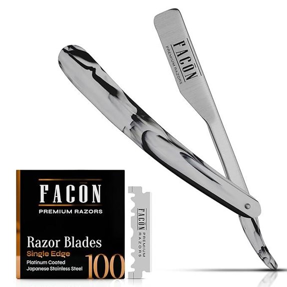 Facón Men's Straight Razor Kit with 100 Blades