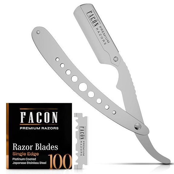 Facón Men's Straight Razor Kit with 100 Blades