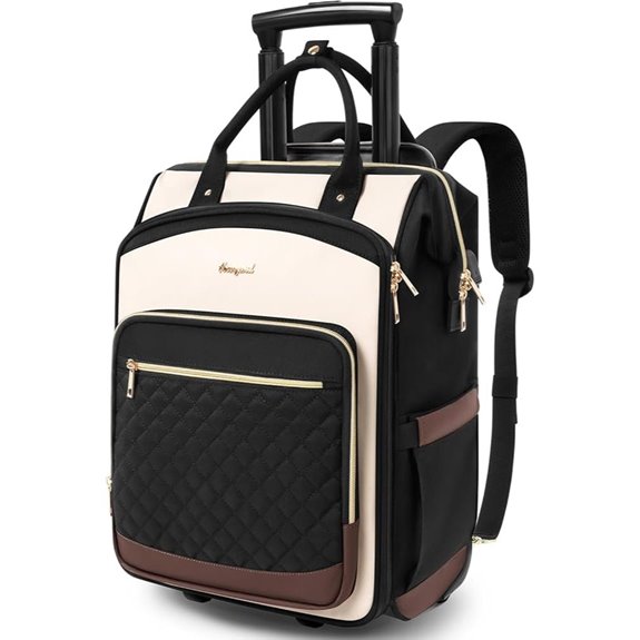 Rolling Women’s Wheeled Laptop Backpack for Travel