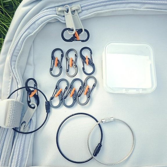 Qivievsa 8Pcs Zipper Lock Clips for Travel