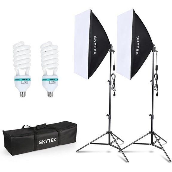 Skytex 2-Pack Softbox Lighting Kit with Bulbs
