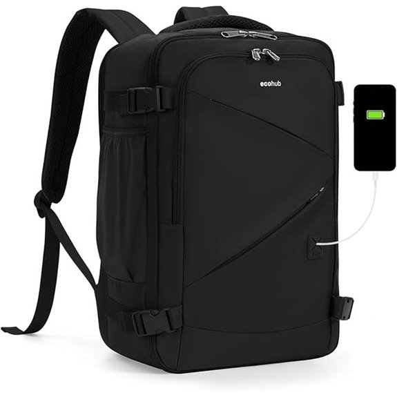 ECOHUB 17 Unisex Travel Backpack with Lock