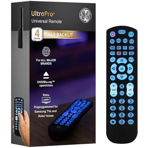 GE Universal Backlit Remote for Smart TVs & Devices