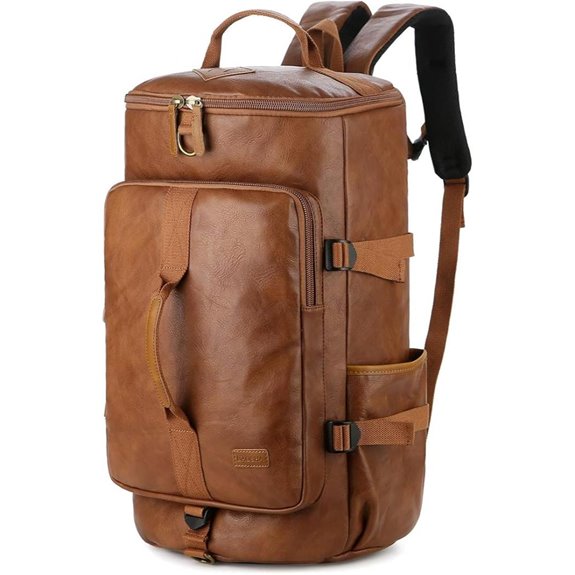 Baosha Vegan Leather 3-Way Travel Duffel Backpack