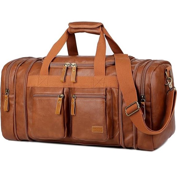 Vegan Leather Travel Duffel Bag for Men & Women
