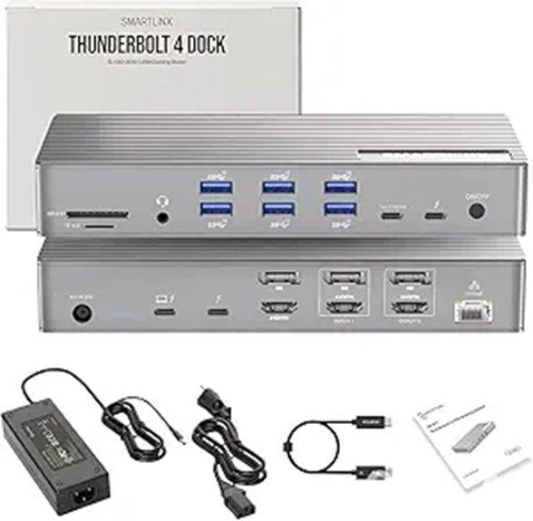 Thunderbolt 4 Dock with DisplayLink and 21 Ports