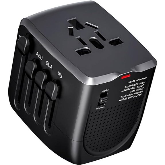 International Travel Adapter Voltage Converter 230V to 120V