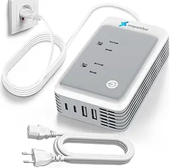 220V to 110V Voltage Converter with USB Ports