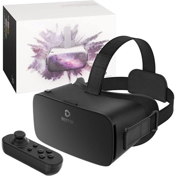 DESTEK V5 VR Headset with Controller for Phone