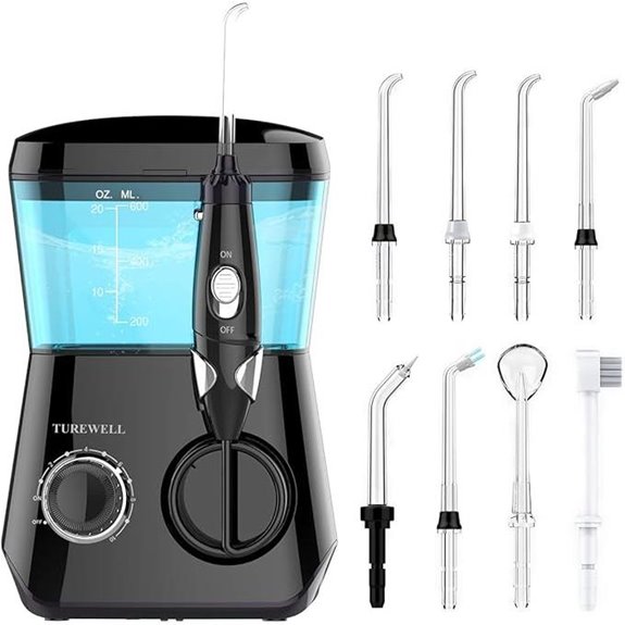 TUREWELL Water Flosser with 8 Jet Tips