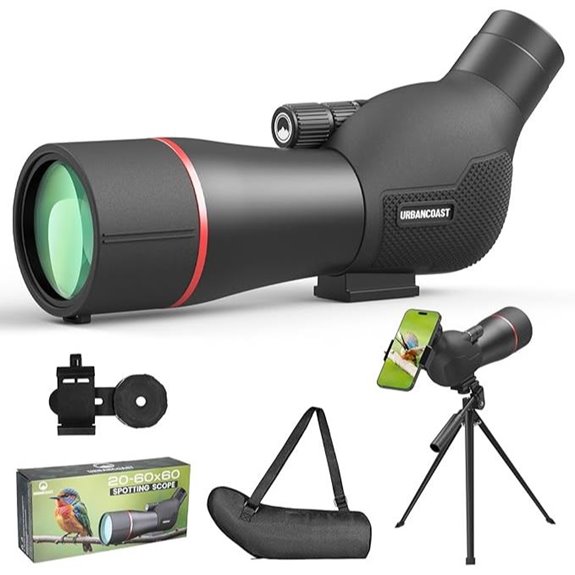Waterproof Spotting Scope 20-60x60mm with Tripod