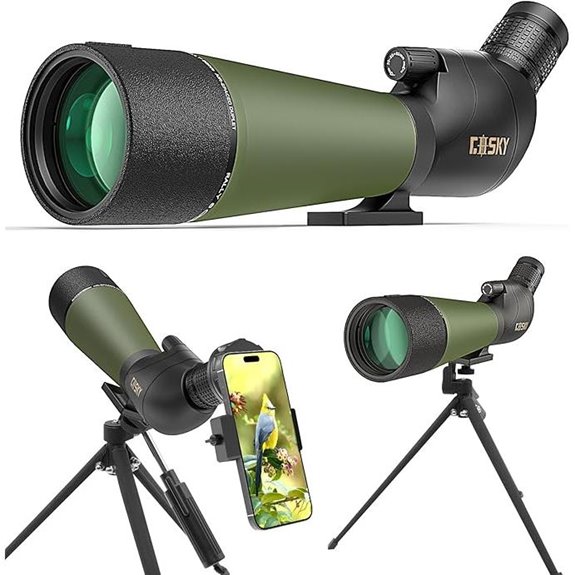 Gosky 20-60x80 Waterproof Spotting Scope with Tripod