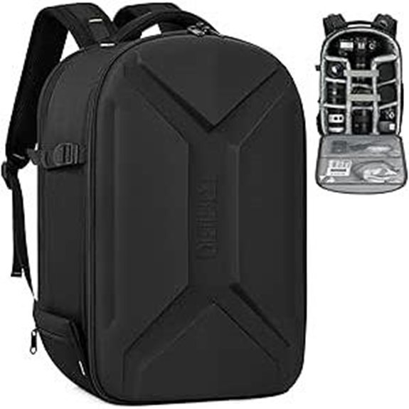 TORIBIO Waterproof Camera Backpack with Tripod & Laptop