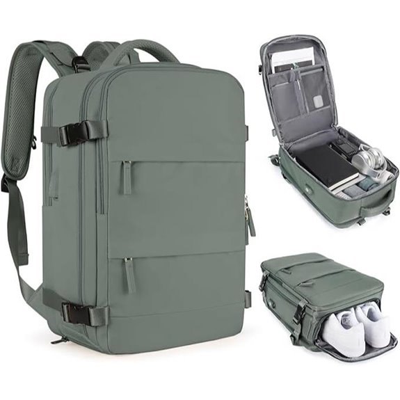 Travel Backpack for Women and Men Waterproof Carry-On