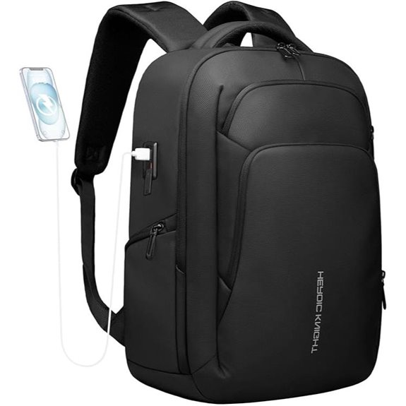 17.3 Water-Resistant Laptop Backpack with USB Charging