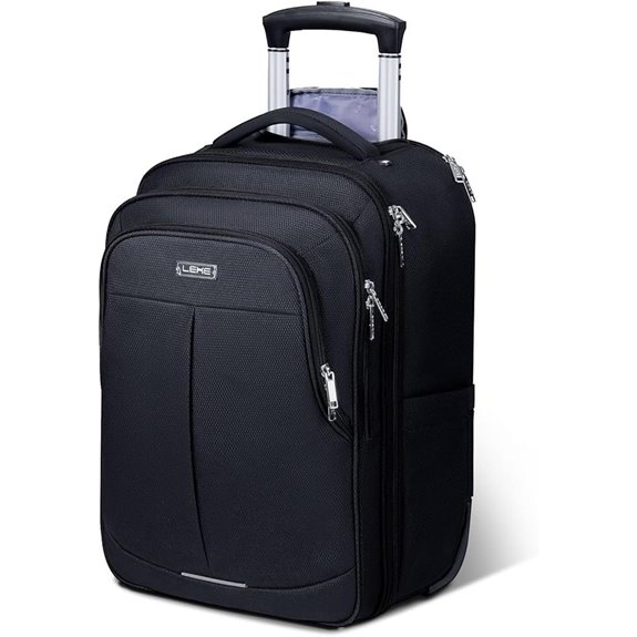 Rolling Waterproof Backpack with Wheels and Laptop Compartment