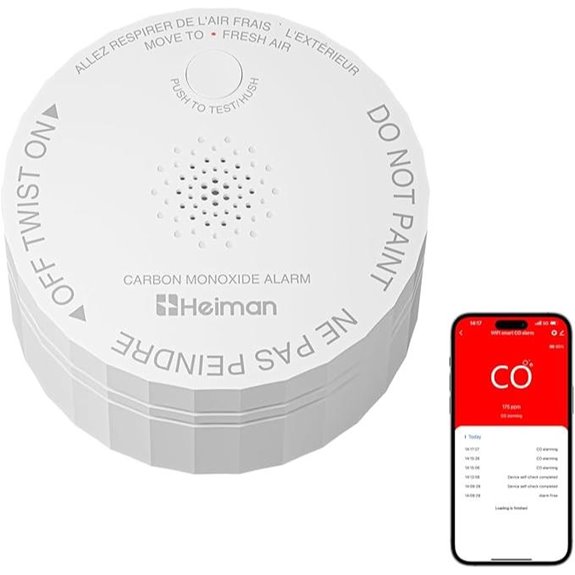 HEIMAN Wi-Fi Carbon Monoxide Detector with Notifications