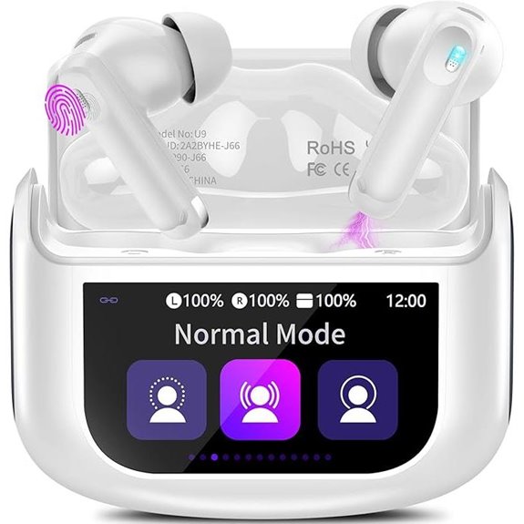 Wireless Bluetooth Earbuds with ANC and Touch Control