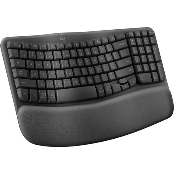 Logitech Wave Ergonomic Wireless Keyboard with Palm Rest
