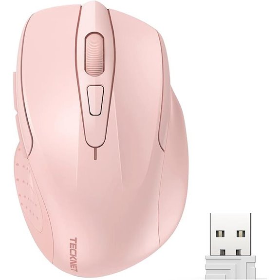 TECKNET Wireless Ergonomic Optical Mouse with 6 Buttons