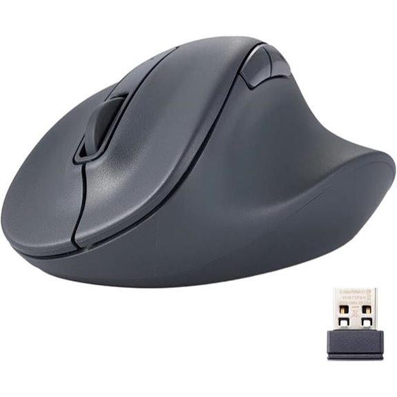 ELECOM Wireless Ergonomic Mouse with Silent Click