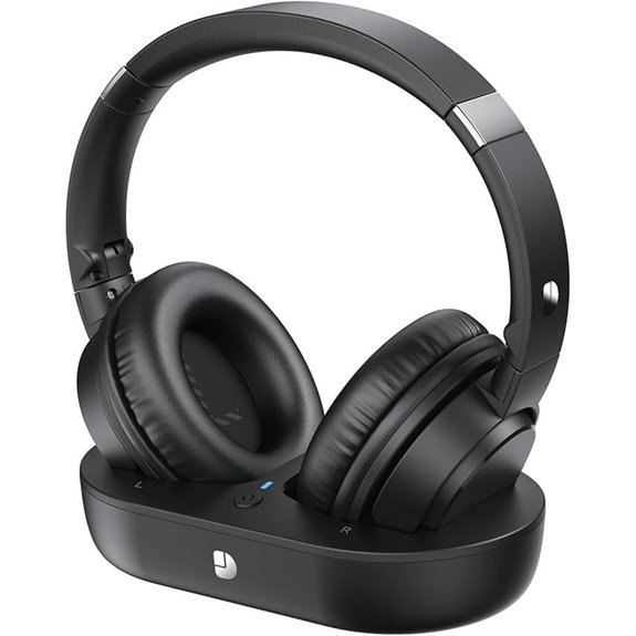 Wireless TV Headphones with Long Battery & Charging Dock