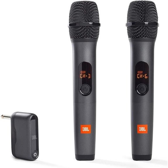 JBL Wireless Two Microphone System with Dual-Channel Receiver Black