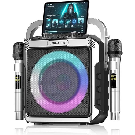 Portable Karaoke Machine with Wireless Microphones