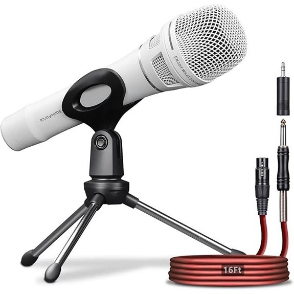 Dynamic Handheld Microphone with 16ft Cable