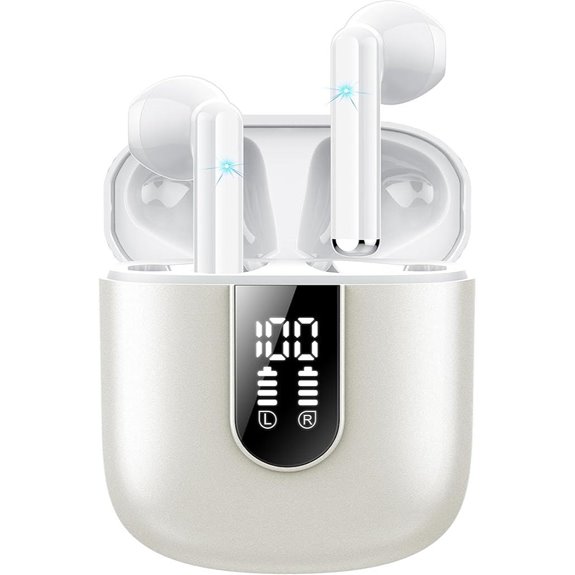 Jesebang Wireless Earbuds with Noise Cancelling and LED