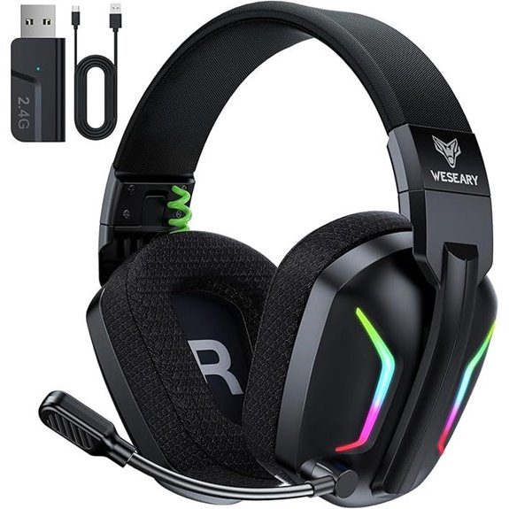 Wireless Gaming Headset with Noise Cancelling Mic