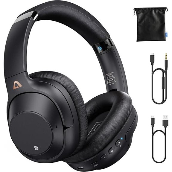 Bluetooth 5.2 Over-Ear Noise Cancelling Headphones