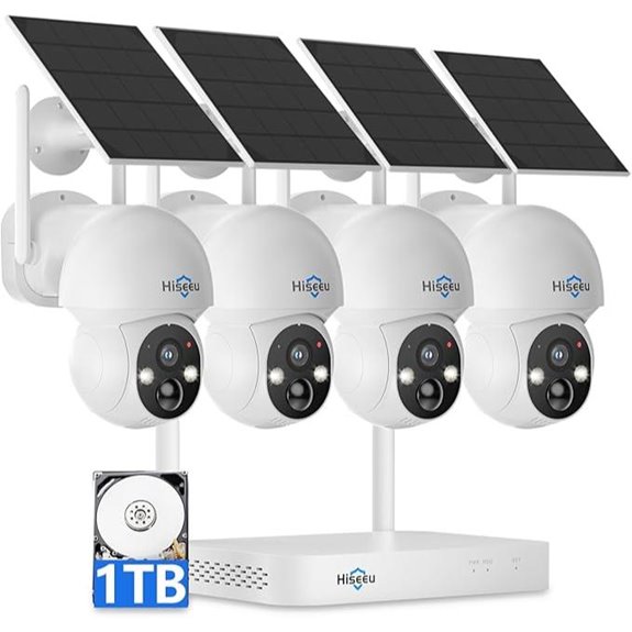 Hiseeu Solar WiFi Outdoor Camera Kit with Night Vision