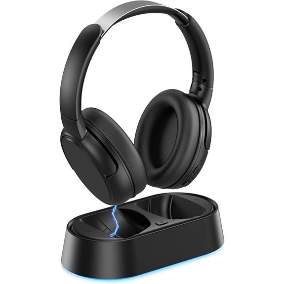 Wireless TV Headphones with Transmitter and Comfortable Over-Ear