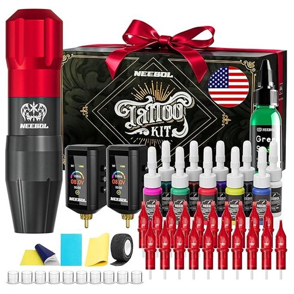 Neebol Wireless Tattoo Kit with 20 Needles