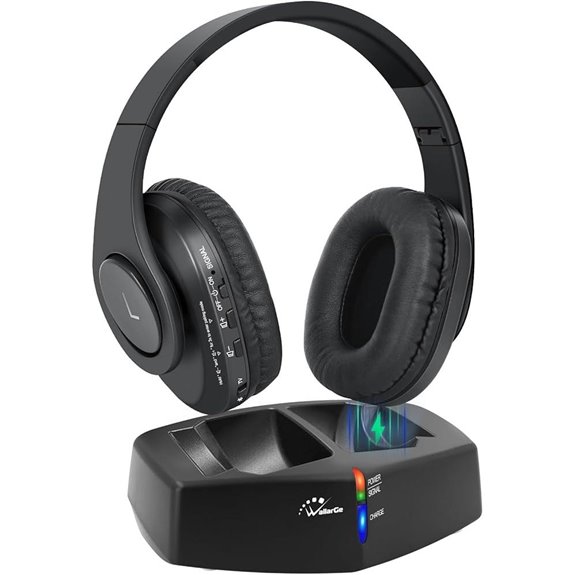 WallarGe Wireless Headphones for TV 25H Battery