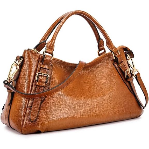 Kattee Women's Genuine Leather Satchel Crossbody Bag