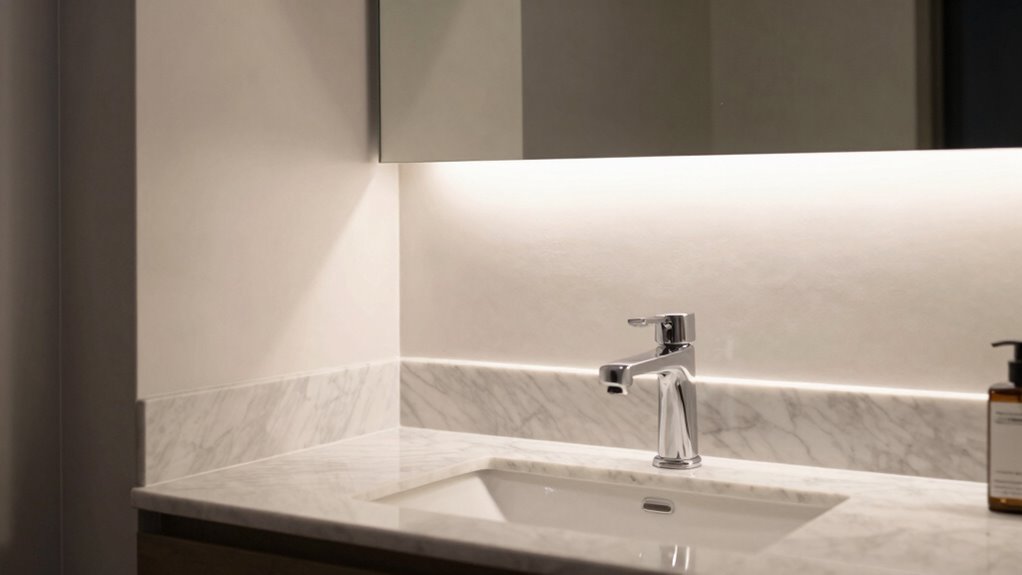 adjust mirror and lighting