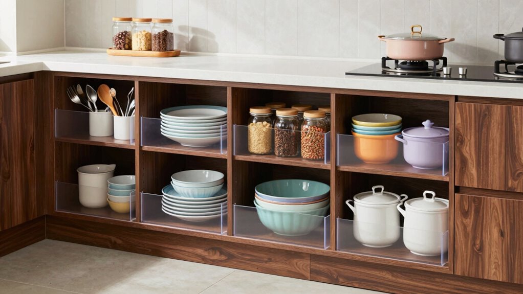 adjustable dividers organize efficiently