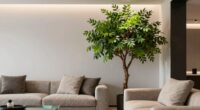 artificial trees in fashionable rooms