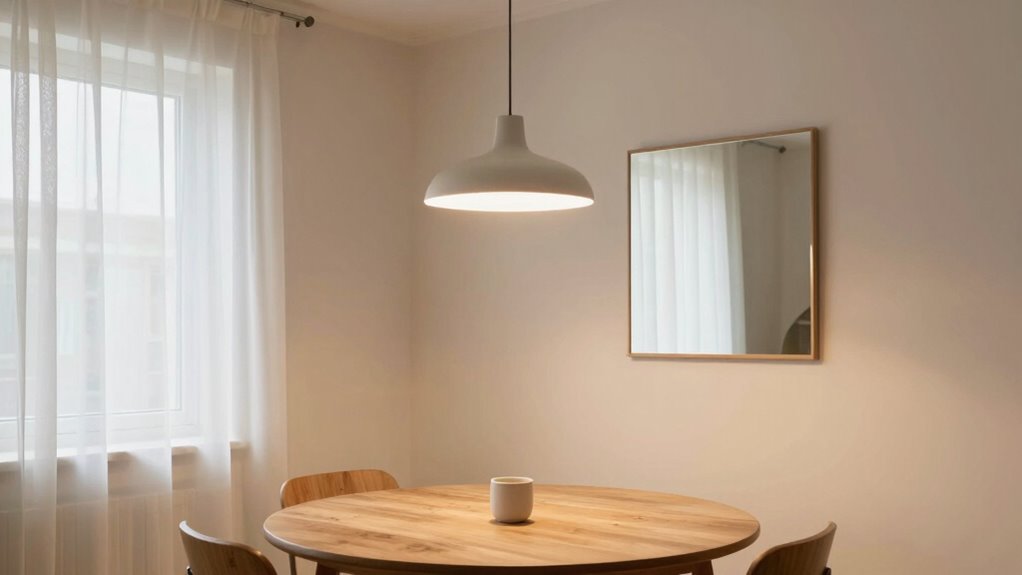 bright airy dining space