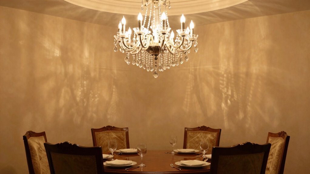 chandelier materials influence ambiance